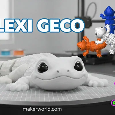 Mô hình thú cưng in 3D linh hoạt: Rồng, Tắc kè và Cá sấu cực đáng yêu