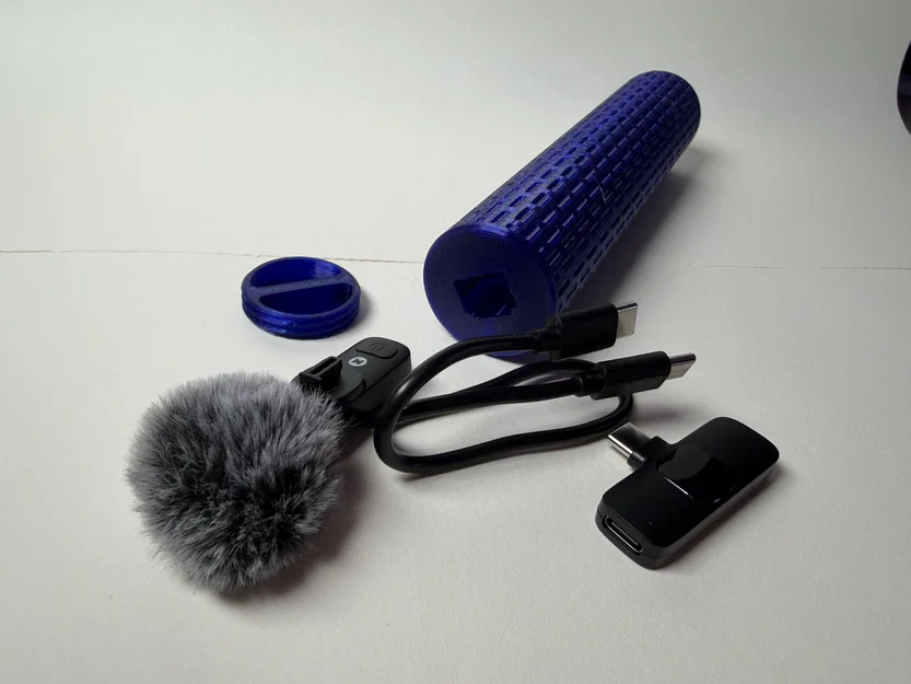 Hộp đựng và giá đỡ micro không dây nhỏ gọn in 3D - Image 2