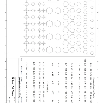 Thước hiệu chuẩn ốc vít M2 - M5