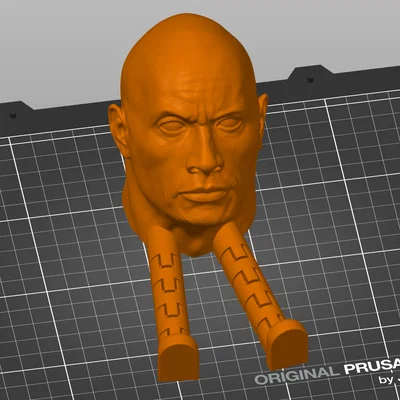 Mô hình đầu The Rock gắn chân linh hoạt siêu độc đáo