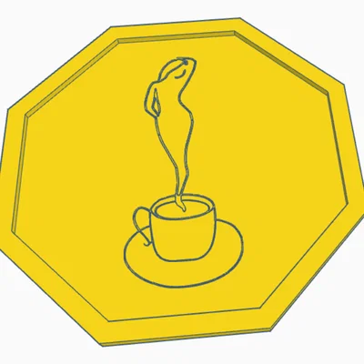 Miếng lót ly nghệ thuật hình thiếu nữ (Coaster woman) in 3D