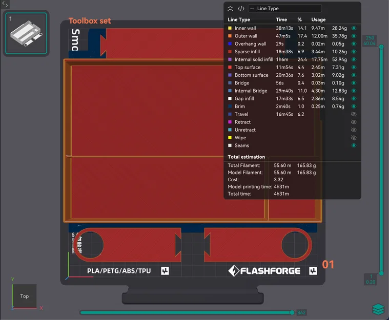 Hộp đựng dụng cụ gắn cố định cho Flashforge AD5X / AD5M - Image 8