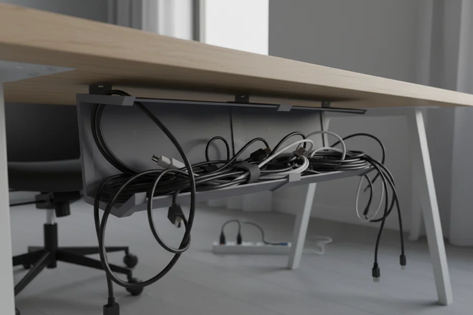 Máng cáp (Cable Tray) gọn gàng cho bàn làm việc - Image 1