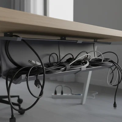 Máng cáp (Cable Tray) gọn gàng cho bàn làm việc