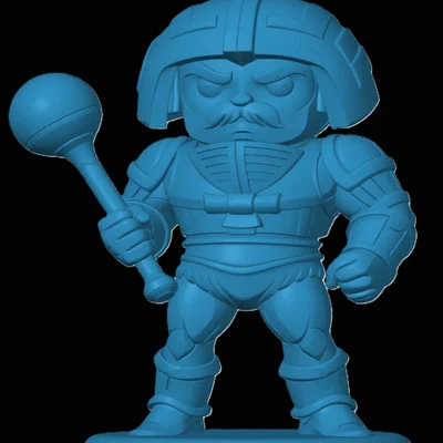 Mô hình Man-At-Arms phong cách Chibi cho tín đồ in 3D