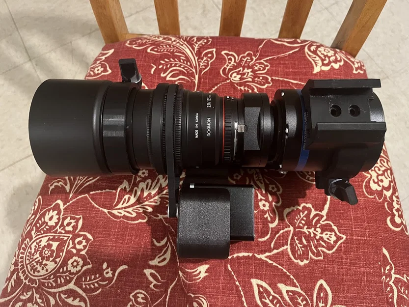 Ngàm kẹp lens Rokinon Samyang 135mm gắn thanh Dovetail - Image 3