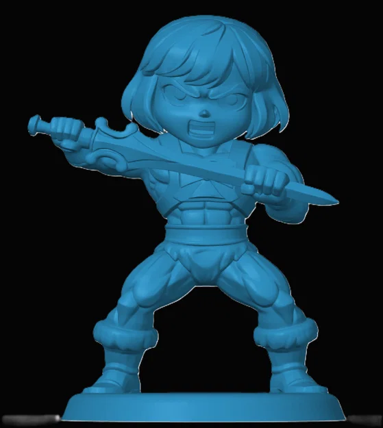 Mô hình 3D He-Man phong cách Chibi - Tượng trưng bày siêu chất - Image 1