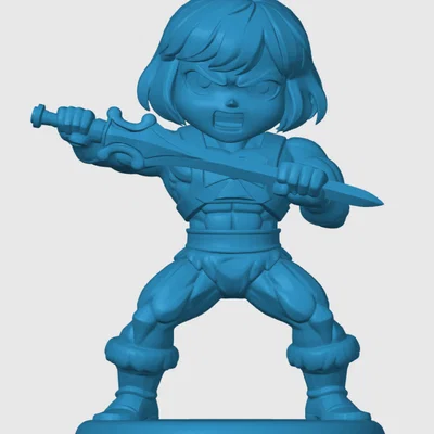 Mô hình 3D He-Man phong cách Chibi - Tượng trưng bày siêu chất