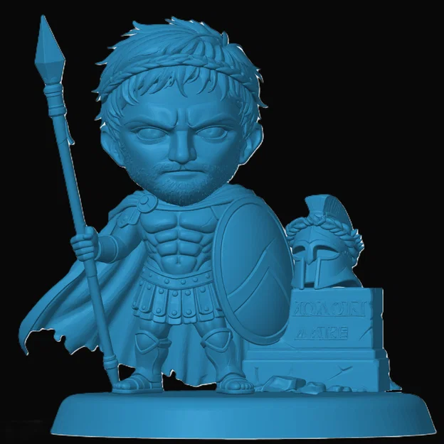 Mô hình Leonidas 300 phong cách Chibi cho tín đồ in 3D - Image 1