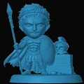 Mô hình Leonidas 300 phong cách Chibi cho tín đồ in 3D - Thumbnail 1
