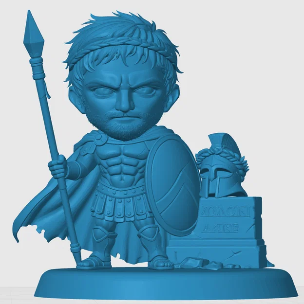 Mô hình Leonidas 300 phong cách Chibi cho tín đồ in 3D - Image 3