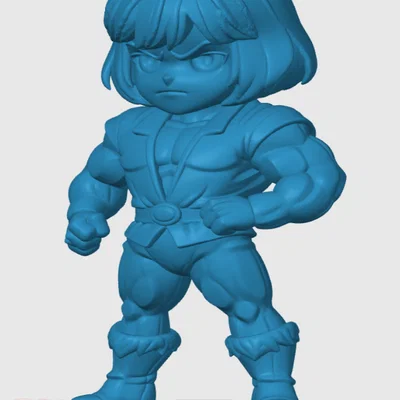 Mô hình in 3D Prince Adam phong cách Chibi cho fan hâm mộ
