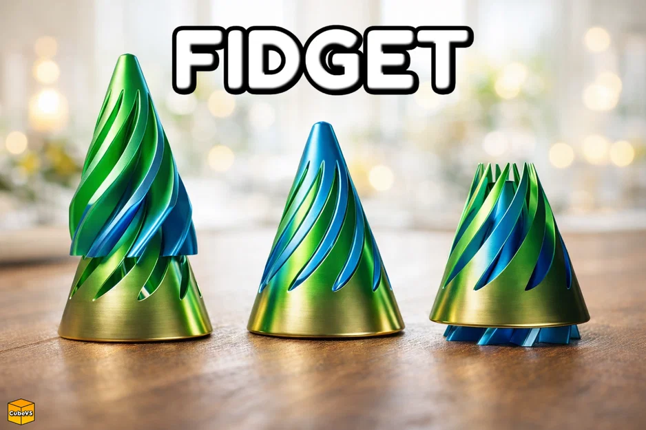 Đồ chơi Fidget hình nón xoắn ốc 3D độc đáo giải tỏa căng thẳng - Image 1
