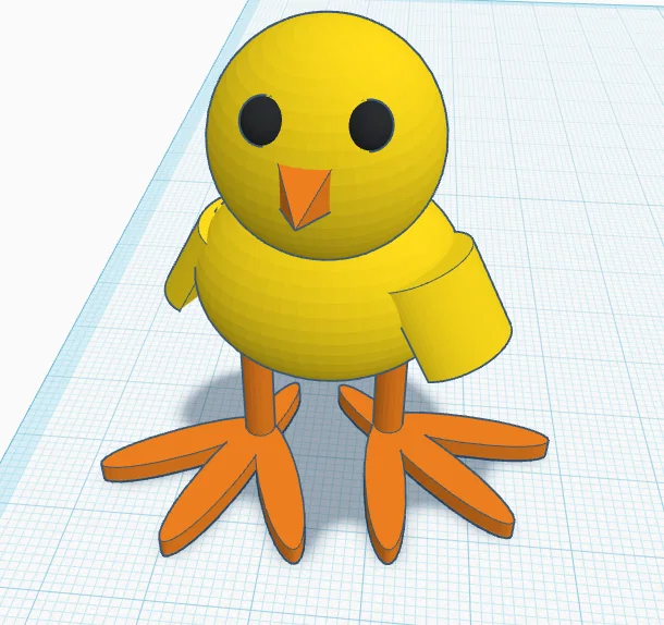 Mô hình chú gà con (chick) 3D dễ thương trang trí bàn làm việc - Image 1