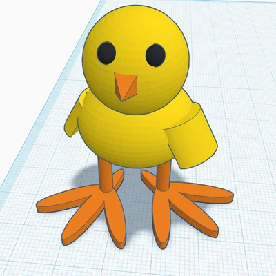 Mô hình chú gà con (chick) 3D dễ thương trang trí bàn làm việc