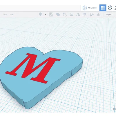 Mô hình trái tim trang trí cá nhân hóa - File STL in 3D đơn giản