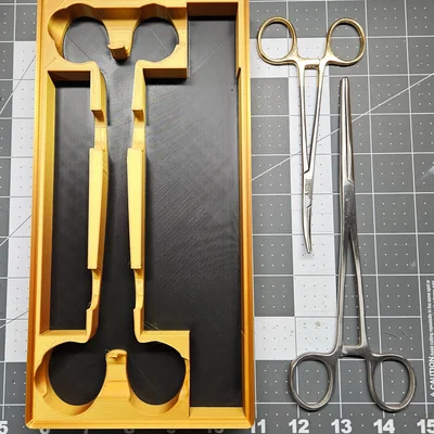 Khay Đựng Kẹp Y Tế (Hemostat) Hệ Gridfinity
