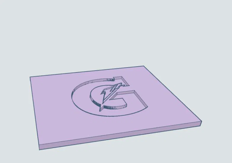 Mẫu in 3D Gatorade Plack: Tấm trang trí logo thể thao độc đáo - Image 2