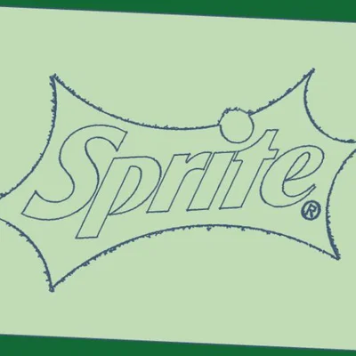 Mẫu in 3D bảng logo Sprite decor trang trí độc đáo