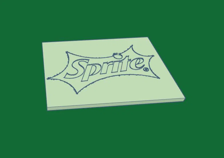 Mẫu in 3D bảng logo Sprite decor trang trí độc đáo - Image 2
