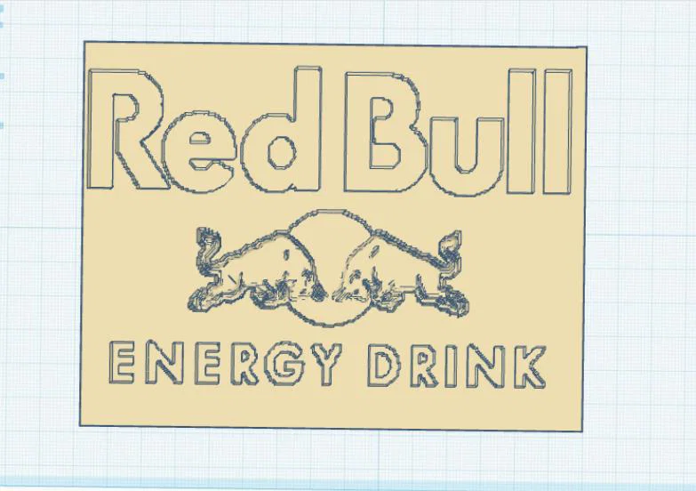 Mô hình bảng hiệu logo Red Bull trang trí in 3D ấn tượng - Image 1