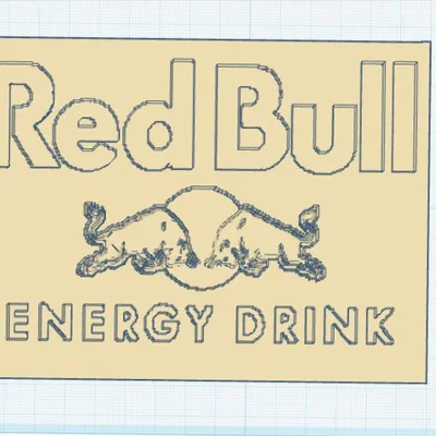 Mô hình bảng hiệu logo Red Bull trang trí in 3D ấn tượng