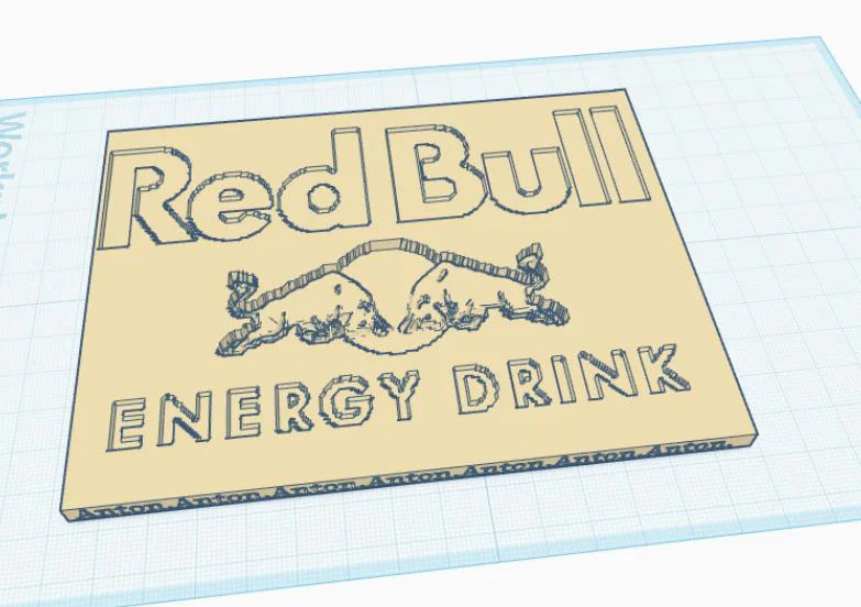 Mô hình bảng hiệu logo Red Bull trang trí in 3D ấn tượng - Image 2