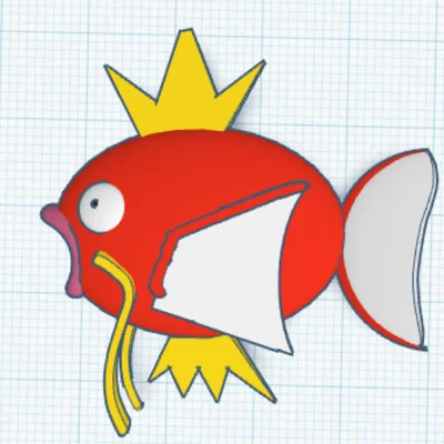 Mô hình in 3D Slider hình cá chép Magikarp siêu dễ thương