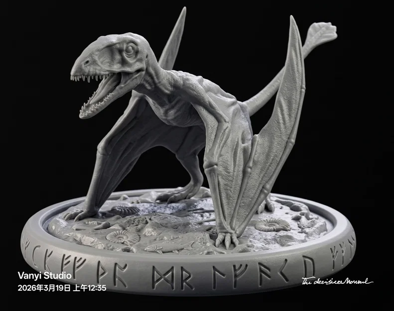 Mô hình tượng khủng long Hatzegopteryx chi tiết cao cho in 3D - Image 1