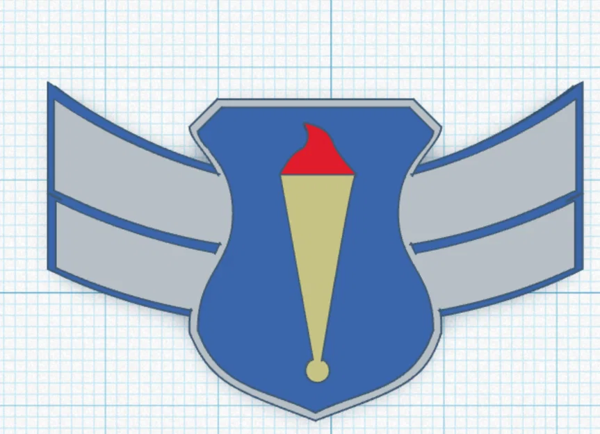 Bộ mô hình cấp bậc không quân Airforce Cadet in 3D - Image 2