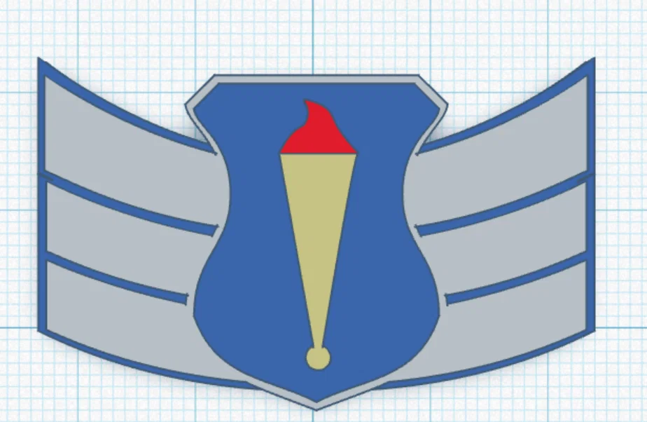 Bộ mô hình cấp bậc không quân Airforce Cadet in 3D - Image 3