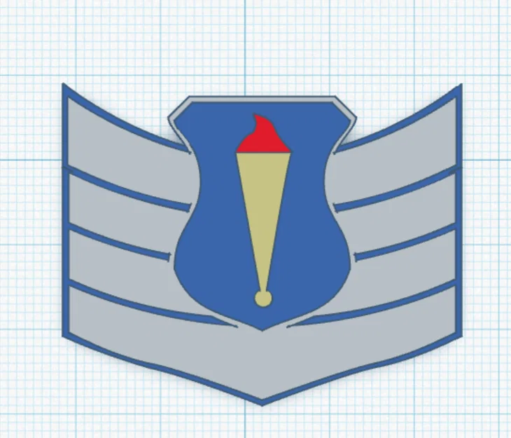 Bộ mô hình cấp bậc không quân Airforce Cadet in 3D - Image 4