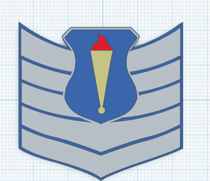 Bộ mô hình cấp bậc không quân Airforce Cadet in 3D - Image 5