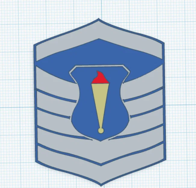 Bộ mô hình cấp bậc không quân Airforce Cadet in 3D - Image 6