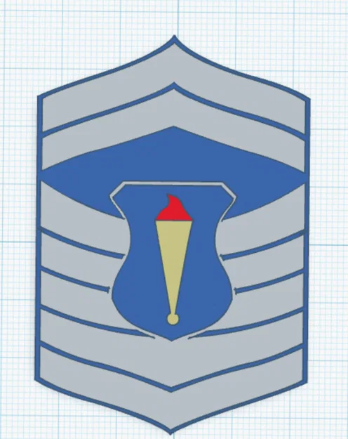 Bộ mô hình cấp bậc không quân Airforce Cadet in 3D - Image 7