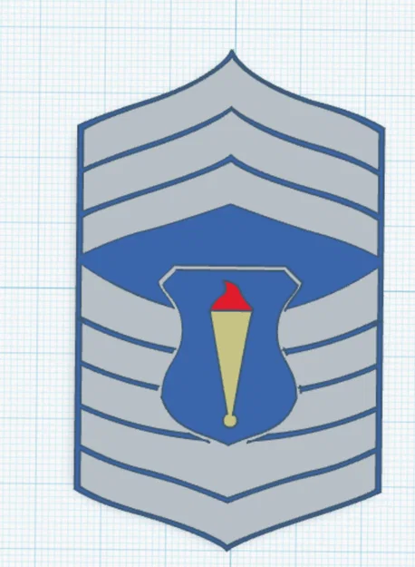 Bộ mô hình cấp bậc không quân Airforce Cadet in 3D - Image 8