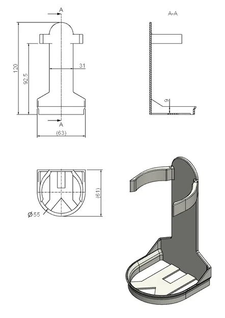 Giá treo bình xịt phòng cho nhà vệ sinh - Image 3