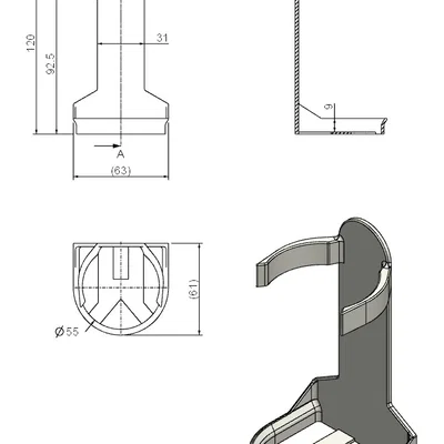 Giá treo bình xịt phòng cho nhà vệ sinh
