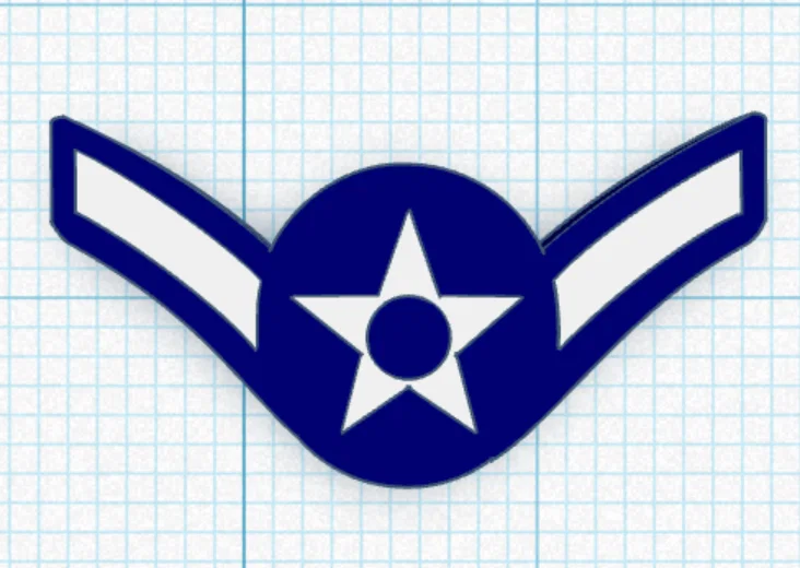 Mô hình cấp hiệu Không quân (Airforce Enlisted Ranks) in 3D - Image 1