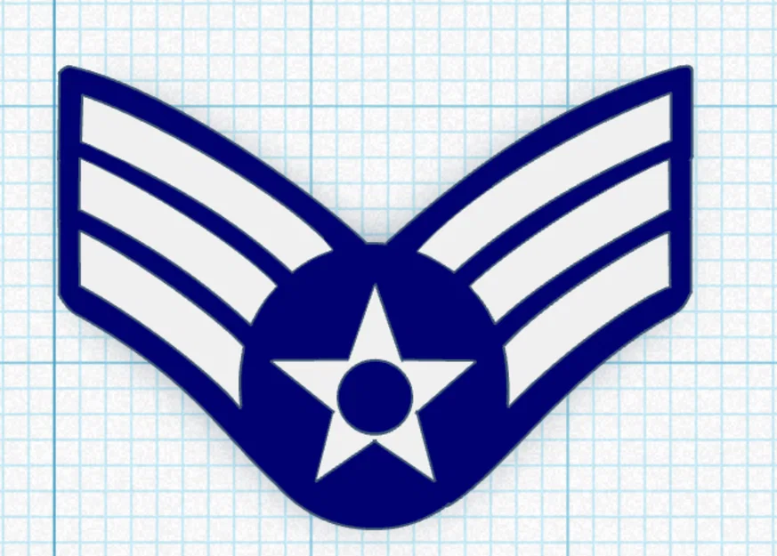 Mô hình cấp hiệu Không quân (Airforce Enlisted Ranks) in 3D - Image 3