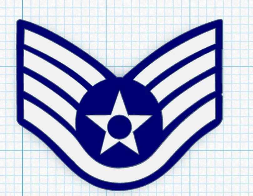 Mô hình cấp hiệu Không quân (Airforce Enlisted Ranks) in 3D - Image 4