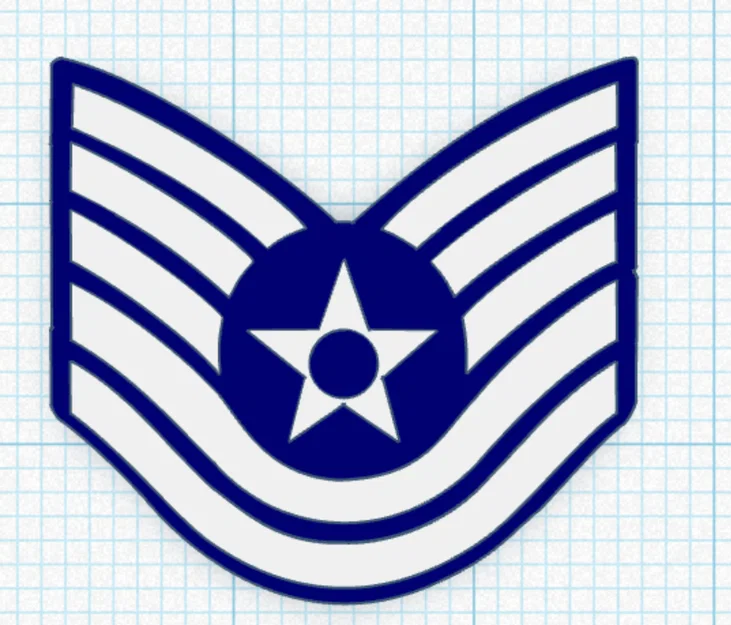 Mô hình cấp hiệu Không quân (Airforce Enlisted Ranks) in 3D - Image 5