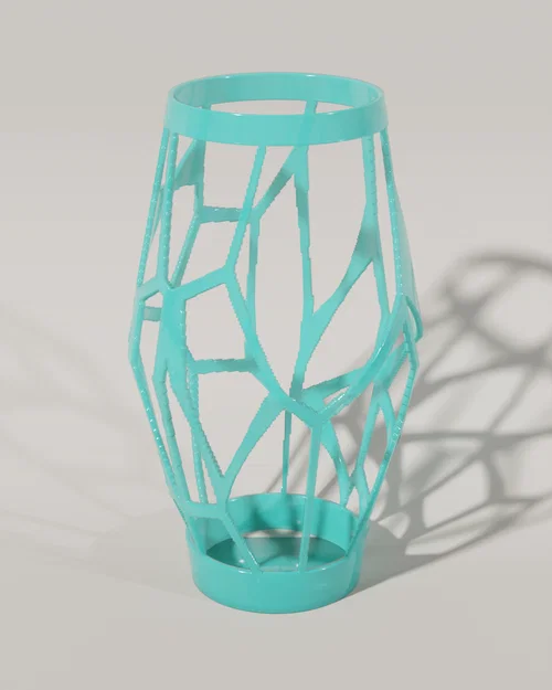 Bình hoa họa tiết Voronoi — Cấu trúc lưới hình học | Không cần support - Image 2