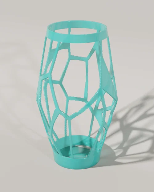 Bình hoa họa tiết Voronoi — Cấu trúc lưới hình học | Không cần support - Image 3