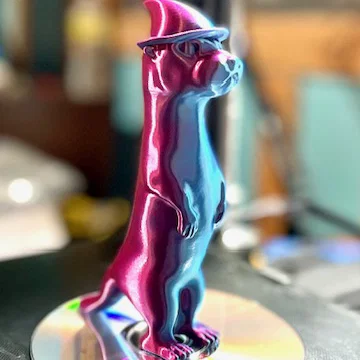 Mô hình chú rái cá đội mũ (Otter with Hat) - Thiết kế trang trí 3D