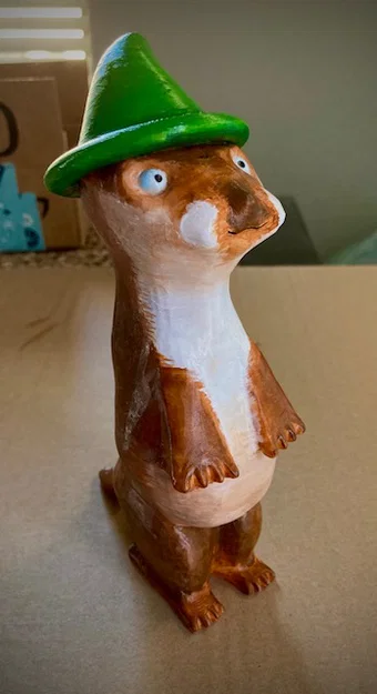 Mô hình chú rái cá đội mũ (Otter with Hat) - Thiết kế trang trí 3D - Image 2