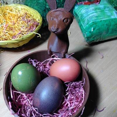 Mô hình 3D Easter Otter - Chú rái cá đựng trứng xinh xắn