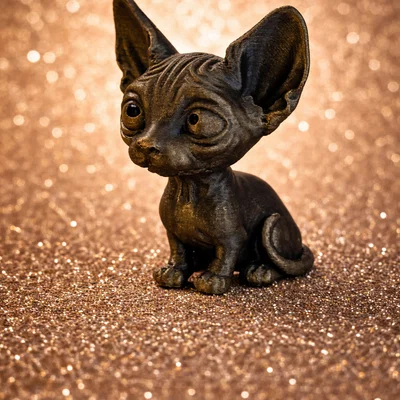 Mô hình mèo Sphynx 3D – Dễ thương & Kỳ bí