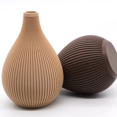 Bình hoa Solstice Vase — Bình cắm hoa dáng giọt nước với đường gân tinh tế