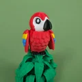Vẹt Scarlet Macaw - Mô hình móc khóa khớp nối | In-Place linh hoạt | Không cần support - Thumbnail 3